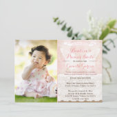 エンジェルウィングスラテンアメリカ系女性バプテスマ&誕生日パーティー 招待状 (スタンド正面)