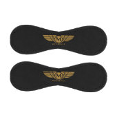 エンジェルウィングスヴィンテージゴールデンネームイニシャルモノグラム 野球ボール (パネル)