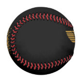 エンジェルウィングスヴィンテージゴールデンネームイニシャルモノグラム 野球ボール (正面左)