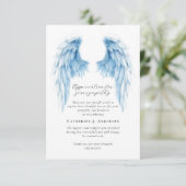 エンジェルウィングス写真悔やみや弔慰葬儀記念 サンキューカード (スタンド正面)