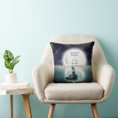 エンジェルウィングス引用文フルムーンオーバー海パーソナライズ クッション (椅子)