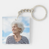 エンジェルウィングス愛する1つの写真の記念損失 キーホルダー (裏面)