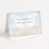 エンジェルウィングス赤ちゃんシャワーまたはバプテスマありがとうご注意 サンキューカード