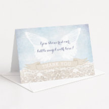 エンジェルウィングス赤ちゃんシャワーまたはバプテスマありがとうご注意