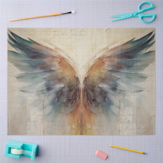エンジェルウィングス2エーテル抽象芸術印象主義 薄葉紙 (クラフト)