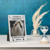 エンジェルウィングス&モルモット手ペット記念写真 フォトプラーク (側面)