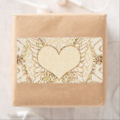 エンジェルウィングズとハート ラベル (インサイチュ)