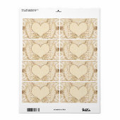 エンジェルウィングズとハート ラベル (フルシート)