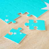 エンジェルウィングズキュートブルーホワイトジグソーパズル ジグソーパズル (側面)