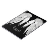 エンジェルウィングズグレイタッチドフェザーズ名前をカスタムする ノートブック (左側)