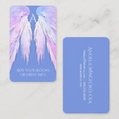 エンジェルウィングズドリーミーソフトブルー美しい 名刺 (正面/裏面)