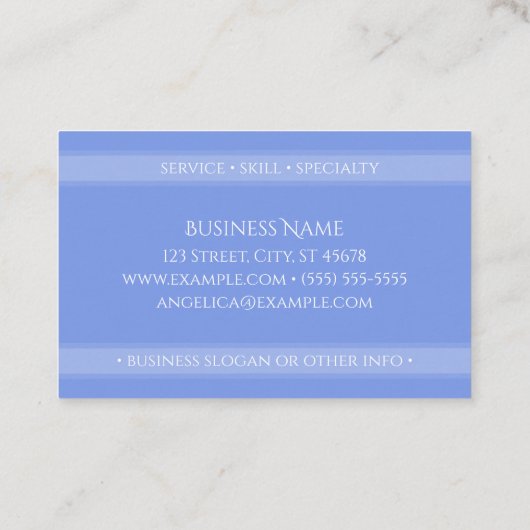 エンジェルウィングズドリーミーピンクソフトブルー 名刺