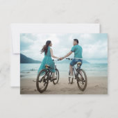 エンジェルウィングズドリームクラウドQRコードウェディングRSVPカード 招待状 (裏面)