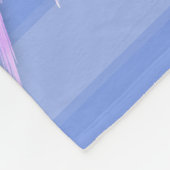 エンジェルウィングズモノグラムドリーミーピンクソフトブルー フリースブランケット (角)