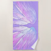 エンジェルウィングズモノグラムフェアリーパープル ビーチタオル (正面)