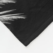 エンジェルウィングズモノグラムブラック フリースブランケット (角)