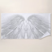 エンジェルウィングズモノグラムホワイト ビーチタオル (正面)