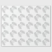 エンジェルウィングズモノグラムホワイト ラッピングペーパー (フラット)