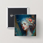 エンジェルウィングファンタジーアートボタン 缶バッジ (正面&裏面)