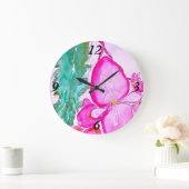 エンジェルウィングベゴニア ラージ壁時計 (ホーム)