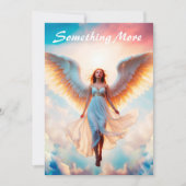 エンジェルウィング天国神の金ゴールド美しいフライ サンキューカード (正面)