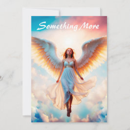 エンジェルウィング天国神の金ゴールド美しいフライ サンキューカード