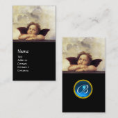 エンジェルウィングCherubモノグラムブルーサファイアブラック 名刺 (正面/裏面)