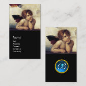 エンジェルウィングCherubモノグラムブルーサファイアブラック 名刺 (正面/裏面)