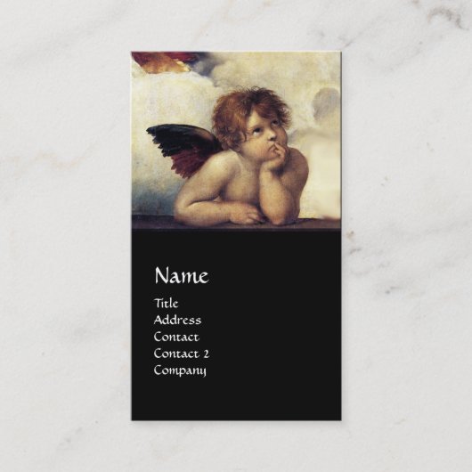 エンジェルウィングCherubモノグラムブルーサファイアブラック 名刺 (正面)