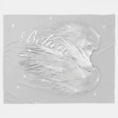 エンジェルウイング信じ魔法ハート フリースブランケット (正面(横))