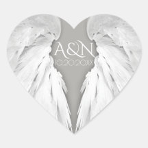 エンジェルウイング結婚ズイニシャルグレエレガントー