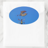 エンジェルウェザーベーンブライトブルースカイ 楕円形シール (バッグ)