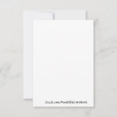 エンジェルウォーターカラースケッチパープルブルーとグリーン サンキューカード (裏面)