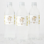 エンジェルウォーターボトルラベル – 金ゴールドと緑 ペットボトルラベル (ボトル)