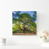 エンジェルエレガントオークツリー スクエア壁時計 (ホーム)