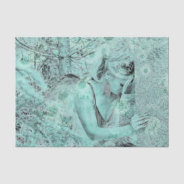 エンジェルエレガントティール（緑がかった色）グリーンヘブンリーフローラアンティーク 薄葉紙