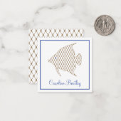 エンジェルエレガントフィッシュギフト囲いカード ノートカード (正面/裏面インサイチュ)