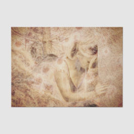 エンジェルエレガントブラウン白熱［赤熱］光を放つセピアフローラアンティーク 薄葉紙