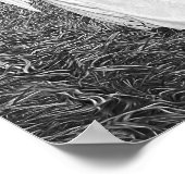 エンジェルエレガントブラック&ホワイトのフォトアート ポスター (角)