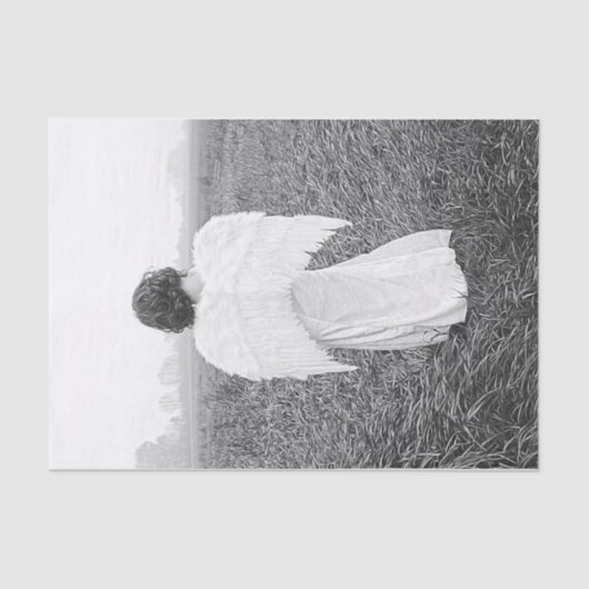 エンジェルエレガントブラック&ホワイトのフォトアート 薄葉紙 (正面)