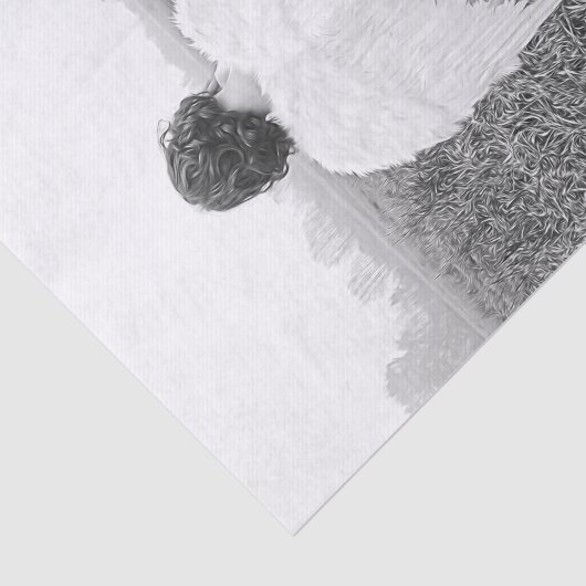 エンジェルエレガントブラック&ホワイトのフォトアート 薄葉紙 (詳細)