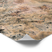 エンジェルエレガントボホセピアフローラアンティークオールド ポスター (角)