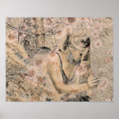 エンジェルエレガントボホセピアフローラアンティークオールド ポスター (正面)