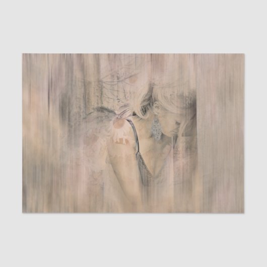 エンジェルエレガントボホフローラアンティークセピアエテリアル 薄葉紙 (正面)