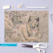 エンジェルエレガントボホフローラアンティークセピア 薄葉紙 (クラフト)