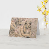 エンジェルエレガントボホフローラセピアアンティーク カード (黄色い花)