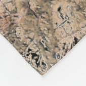 エンジェルエレガントボホフローラセピアアンティーク フリースブランケット (角)