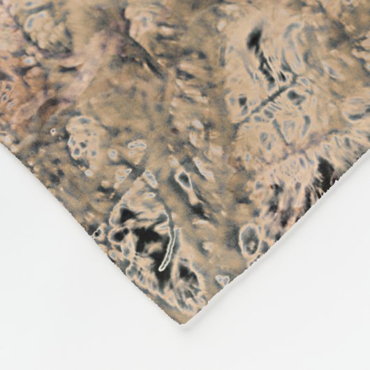 エンジェルエレガントボホフローラセピアアンティーク フリースブランケット (角)