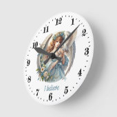 エンジェルエレガント愛好家のカスタマイズ ラウンド壁時計 (傾斜)