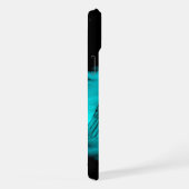 エンジェルエロスの愛の黒と緑のデザイン iPhoneケース (右側面)